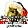 jojo sticker Saber callar es una virtud pero a mi me salen subtítulos por la cara
