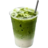 Latte gelado verde