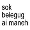 sok belegug ai maneh