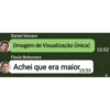 Daniel Vorcaro [Imagem de Visualização Única] Flavio Bolsonaro Achei que era maior 15:53 15:52