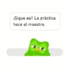 ¡Sigue así! La práctica hace al maestro.