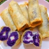 Rolinhos de batata-doce roxa