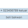 + 023456789 keluar beli bakwan