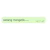 sedang mengetik....... 14.17