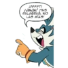 ¡PFFFT!
¡JAJA! ¡TUS
PALABRAS, NO
LAS MÍAS!