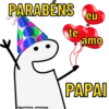 PARABÉNS eu te figurinhas_whatspp amo PAPAI
