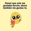 Pensé que solo me
gustaba dormir, ahora
también me gustas tú.