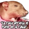 La rata aprieta el Puño de la rabia*