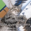 ya no quiero
sobrepensar
solo quiero dormir