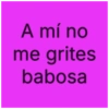 A mí no me grites babosa