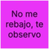 No me rebajo, te observo