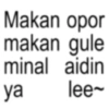 Makan opor makan gule minal aidin lee~ ya