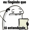 eu fingindo que tô entendendo