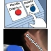 Handle Criticism Delete for All Group Admin