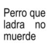 Perro que ladra no muerde