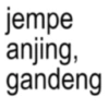 jempe anjing, gandeng