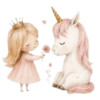 Cute Princesa y Unicornio 🦄👑 14
