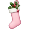Stiker hari natal pink 6