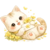 Gatito Flores Amarillas🌻🌼 16