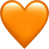 Solid Orange Heart