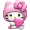 Gatinho com Coração Rosa