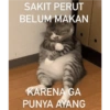 SAKIT PERUT
BELUM MAKAN
KARENA GA
PUNYA AYANG