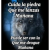 Cuida la piedra Que me lanzas Mañana Puede ser con la Que me drogue Mañana
