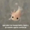que calor tan insoportable, igual q
yo cuando agarro confianza
