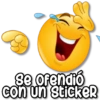 Se ofendió
con un Sticker