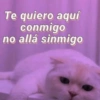Te quiero aquí
conmigo
no allá sinmigo
