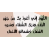 اللهم إني أعوذ بك من جهد
البلاء وترك الشقاء وسوء
القضاء وشماتة الأعداء