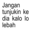 Jangan tunjukin ke dia kalo lo lebah