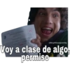 Voy a clase de algo, permiso