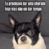 Eu precisava dar uma chorada hoje mas não vai dar tempo