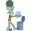 Emoji a la basura (Calamardo) 10