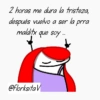 2 horas me dura la tristeza, después vuelvo a ser la prra malditx que soy... @FlorksitaV