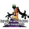 hey mijo la carne de burro
no es transparente