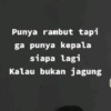 Punya rambut tapi ga punya kepala siapa lagi Kalau bukan jagung