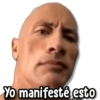 Yo manifesté esto