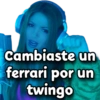 Cambiaste un ferrari por un twingo