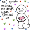 Así quedo cuando me dices cosas bonitas <3