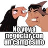 No voy a
negociar con
un campesino