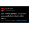 SEVGILI
Sevgili Terörü
@Sevgiliterorum
seni sevmek bana ne kazandirdi
acaba psikolojimi bozmaktan
baska
23:07 25 Haz 20 saatinde Twitter for Android