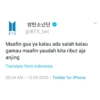 BTS Fake tweet 5