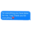 for everything you have done for me, I say Thank you for everything