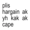 plis hargain ak yh kak ak cape