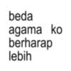 beda agama ko berharap lebih