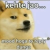 kehte jao... mood hoga to reply dunga