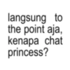 langsung to the point aja, kenapa chat princess?