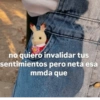 no quiero invalidar tus sentimientos pero neta esa mmda que